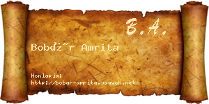 Bobár Amrita névjegykártya